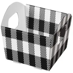 Black & White Plaid Presentation Trays
