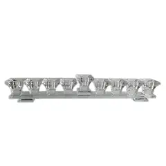 Elegant Flat Crystal Menorah By Kinor Decor Colorful