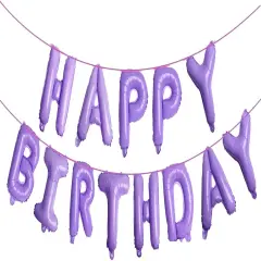16inch Happy Birthday Balloons Purple Party Decorations Foil Balloon for Birthday Party Supplies