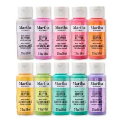 Martha Stewart&trade; Rainbow Sparkles Collection - Multi-Surface Glitter Paint Set - 10 pc. - 68709