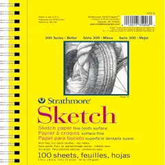 300 Series Sketch Pad, 5.5x8.5 inch, 100 Sheets, Side Wire - Artist Sketchbook for Drawing, Illustration, Art Class Students