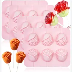 Mothers Day Rose Shape 1 Count 6 Cavity Mothers Day Silicone Mold