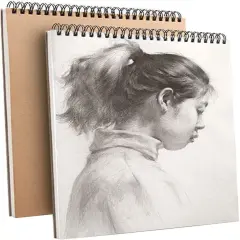 A5 (8.3"x5.8") Spiral Sketch Book, Sketchbook for Drawing and Sketching, 30 Sheets, 160gsm Paper, Vertical Sketch Pad