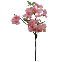 25" Pink Cherry Blossom Spray &ndash; 2PC Realistic Silk Floral Stems for Home & Event Decor