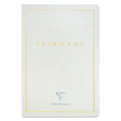 Clairefontaine Triomphe Notebook - White, A5, Blank, Portrait