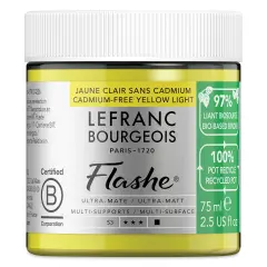 Lefranc Bourgeois Flashe Biobased Paint - Cadmium Free Yellow Light, 75 ml