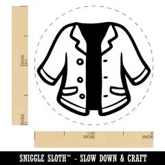 Jacket Coat Cartoon Clothing Shirt Self-Inking Rubber Stamp Crafting Planners Yellow