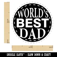 World's Best Dad Globe Father's Day Self-Inking Rubber Stamp Crafting Planners Fuchsia