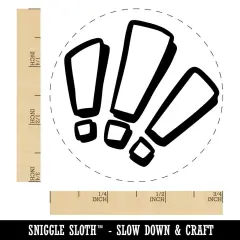 Shocked Surprised Startled Triple Exclamation Marks Self-Inking Rubber Stamp Yellow