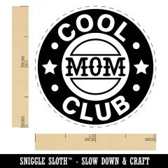 Cool Mom Club Award Star Family Self-Inking Rubber Stamp Crafting Planners Pink