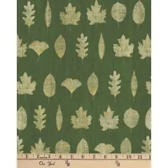Leaf Silhouette Cotton Fabric | By the Yard | Sewing and Crafting | 44 inches wide
