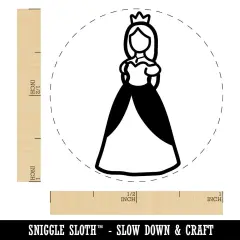 Regal Noble Princess Medieval Crown Self-Inking Rubber Stamp Crafting Planners Orange