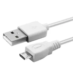 Insten Micro USB Charging Cable 10ft, Cell Phone Charger for Data Transfer Cord for Sony Playstation 4, PS4, Samsung LG Smartphones White