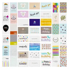 144 Pack Assorted All Occasion Greeting Cards with Envelopes for Birthday, Graduation, Baby Shower, Sympathy, 48 Designs, Blank Inside (4x6 In) Multicolor