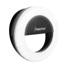 Insten Video Conference Lighting Kit For Cell Phone Laptop, LED Ring Lights Clip on, 3 Lighting Modes 4 Brightness, Black