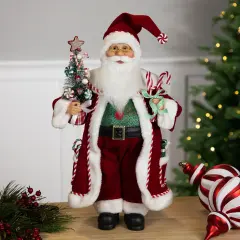 Northlight Candy Cane Santa Claus Christmas Figure - 18" - Red and White