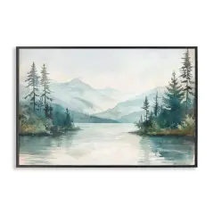 Stupell Industries Mountain Lake in Springtime Framed Giclee Wall Art Design by LSR Design Studio