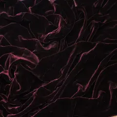 1 Yard Silk Rayon Velvet Fabric 45 Inches Width Dark Burgundy