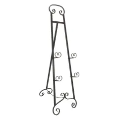 Large 50 Inch Tall Wrought Iron Display Easel Metal Art Stand