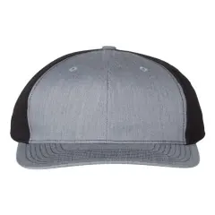 Richardson&reg; Twill Back Trucker Cap Heather Grey/ Black