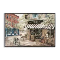 Stupell Industries Cozy Town Antiques Shop Framed Giclee Wall Art Design by Ruane Manning