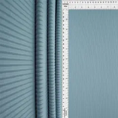 Soft Solid 4x2 Yummy Rib Knit Stretch Fabric 58/60" Wide, Ideal for Dresses & Tops CHAMBRAY