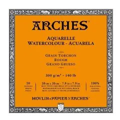 Arches Watercolor Block 7.9""x7.9"", 140lb Rough, 20 Sheets