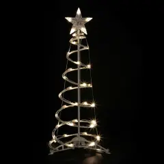 Northlight LED Lighted Spiral Outdoor Christmas Tree - 3' - Warm White Lights