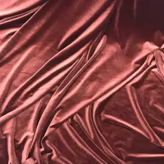 1 Yard Stretch Velvet Fabric Medium Weight Soft Sheen 4-Way Stretch 58/60" Width Bronze