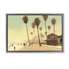 Stupell Industries Tropical Promenade Landscape Floater Framed Canvas Wall Art Design by Noah Bay