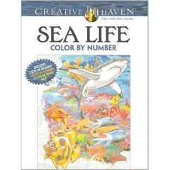 DoverSea Life Color by Number Coloring Book Multi