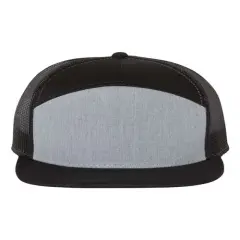 Richardson&reg; Seven Panel Trucker Cap H Grey/ Black