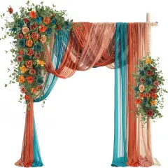 Ceremony Arbor Reception Backdrop Rose Floral Decoration