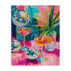 Stupell Industries Dazzling Disco Cocktails Canvas Wall Art Design by LSR Design Studio