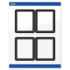 Avery Printable Rectangle Labels, Black and White Polka Dots, 4" x 3-1/3", Glossy White Rectangle Labels, Permanent, Laser/Inkjet, 40ct, Great for Product Labels