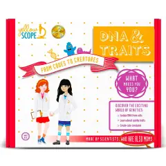 Yellow Scope DNA & Traits Science Kit for Kids, STEM Kits for Girls and Boys, Educational & Fun Holiday Gift for Ages 8-14