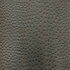 1 Yard Faux Leather Vinyl Fabric Ostrich Texture Upholstery Handbags Wallets 54" Width Charcoal Gray