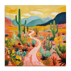 Stupell Industries Sunrise over Desert Path Canvas Wall Art Design by LSR Design Studio