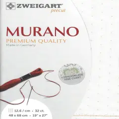 Precut Zweigart Murano Mini Dots 32 count Soft Cream