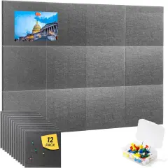 Large Cork Board for Wall 47"x35(Grey)