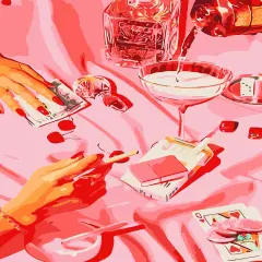 Retro Funny Drink Paint by Numbers Kits for Adults Beginner