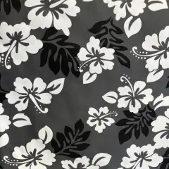 1 Yard South Pacific Floral Fabric, 100% Polyester, 60 Inches Wide Grey
