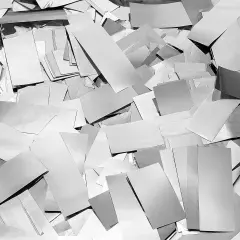 200 Grams Gold Silver Large Metallic Confetti Rose Glitter Throwable Table Scatter Foil Confetti for Wedding Birthday Party Baby Shower Graduation Christmas Celebrations(Silver)