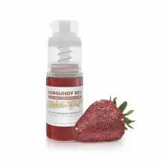 Bakell - Burgundy Red Tinker Dust Edible Glitter (4g, 1x Spray Pump) for Food, Desserts, and Beverages!