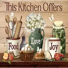 Kitchen Diamond Art Kits for Adults, Food Diamond Painting Kits for Adults Beginners, DIY 5D Diamond Painting with Round Gem Art Kits for Adults for Gift Home Wall Decor 12x16 Inch