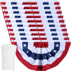 American Flag Bunting Patriotic Pleated Fan Flag