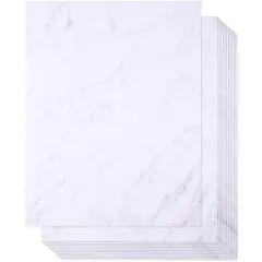 Marble Stationery Paper, Letter Size (8.5 x 11 in, 96 Sheets) White