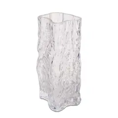 Elegant Glass Vase Clear & Black