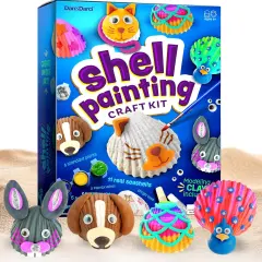 Summer Kids Sea Shell Painting Kit - Arts & Crafts Summer Gifts for Boys and Girls - Craft Activities Kits - Creative Art Activity Gift Toys for Age 6, 7, 8, 9, 10, 11 & 12 Year Old 8-12
