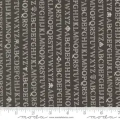 Agatha Road Midnight Words Stripe 44"/45" Fabric Per Yard